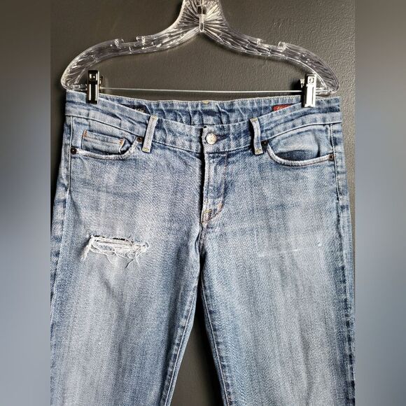 Citizens Of Humanity Low Waist Full Leg Faye 003 Stretch 30 Jeans Distressed - Picture 4 of 14